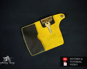 Leather key holder pattern - leather key case pattern pdf - leather pattern pdf - leather template pdf - Leather DIY - Pdf Download