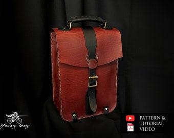 Leather bag pattern - leather briefcase pattern pdf - leather suitcase pattern - messenger bag pattern - leather document bag pattern