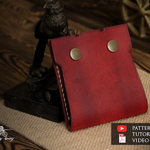 Patrón billetera cuero - patrón billetera cuero - patrón bolso cuero pdf - plantilla cuero