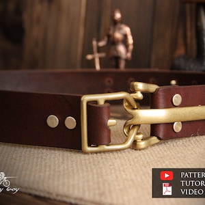 Leather belt pattern - leather belt littleton pattern pdf - leather template - pdf download