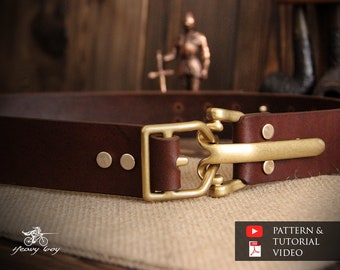 Leather belt pattern - leather belt littleton pattern pdf - leather template - pdf download
