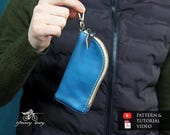 leather key holder pattern - key case pattern pdf - leather pattern pdf - leather template - Leather DIY - Pdf Download - zip holder