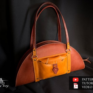 Muster für eine Lederhandtasche – Muster für eine Damentasche aus Leder im PDF-Format – Muster für eine Ledertasche – Muster für eine Umhängetasche – Ledervorlage