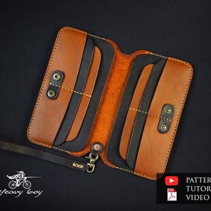 Patrón clutch cuero - Patrón billetera cuero - plantilla cuero - patrones billetera larga cuero - patrón billetera cuero zefir pdf