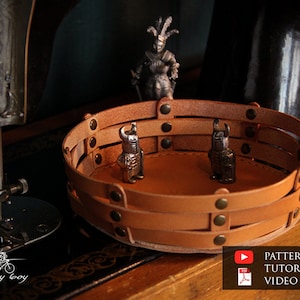 Leather tray pattern - leather pdf - leather template pdf - pdf download - leather diy