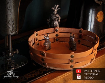 Leather tray pattern - leather pdf - leather template pdf - pdf download - leather diy