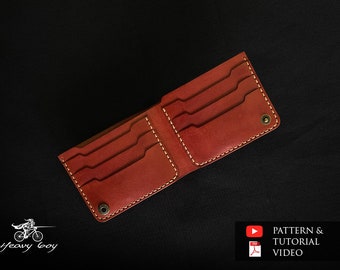 Leather wallet pattern - leather bifold wallet pattern pdf - leather bifold wallet pattern pdf - leather template - pdf download