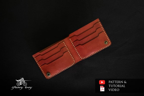 Leather wallet pattern - leather bifold wallet pattern pdf - leather bifold wallet pattern pdf - leather template - pdf download