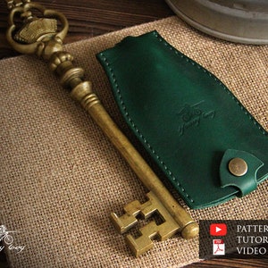 Key holder pattern - key case pattern pdf - leather pattern pdf - leather template - Leather DIY - Pdf Download
