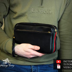 Patrón de cartera de cuero - Patrón de cartera de cuero - Plantilla de cuero - Patrones de billeteras largas de cuero - Clutch Mickey