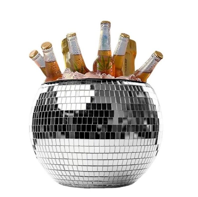 Disco Ice Bucket Large Capacity Refective Champagne Buckets Etsy