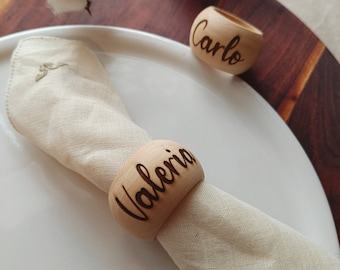 Portatovaglioli personalizzati in legno, bomboniera per matrimonio segnaposto tavola cena di famiglia, idea regalo per mamma, amici, parenti