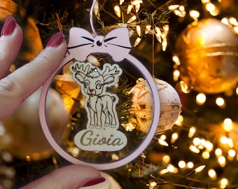 Idea regalo di Natale Addobbo con personaggi natalizzi decorazione personalizzata albero di natale bambini