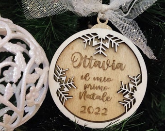 idea regalo natale maternità decorazione personalizzata per primo Natale