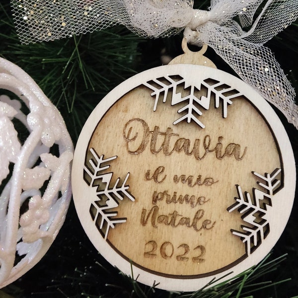 idea regalo natale maternità decorazione personalizzata per primo Natale