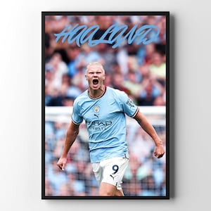 Erling Haaland, Manchester City, Haaland, Man City, Football, Haaland Poster, Soccer, Premier League, Poster, Football Poster, Soccer Poster
