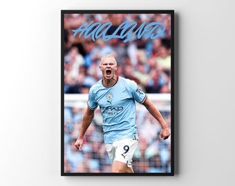 Erling Haaland, Manchester City, Haaland, Man City, Football, Haaland Poster, Soccer, Premier League, Poster, Football Poster, Soccer Poster