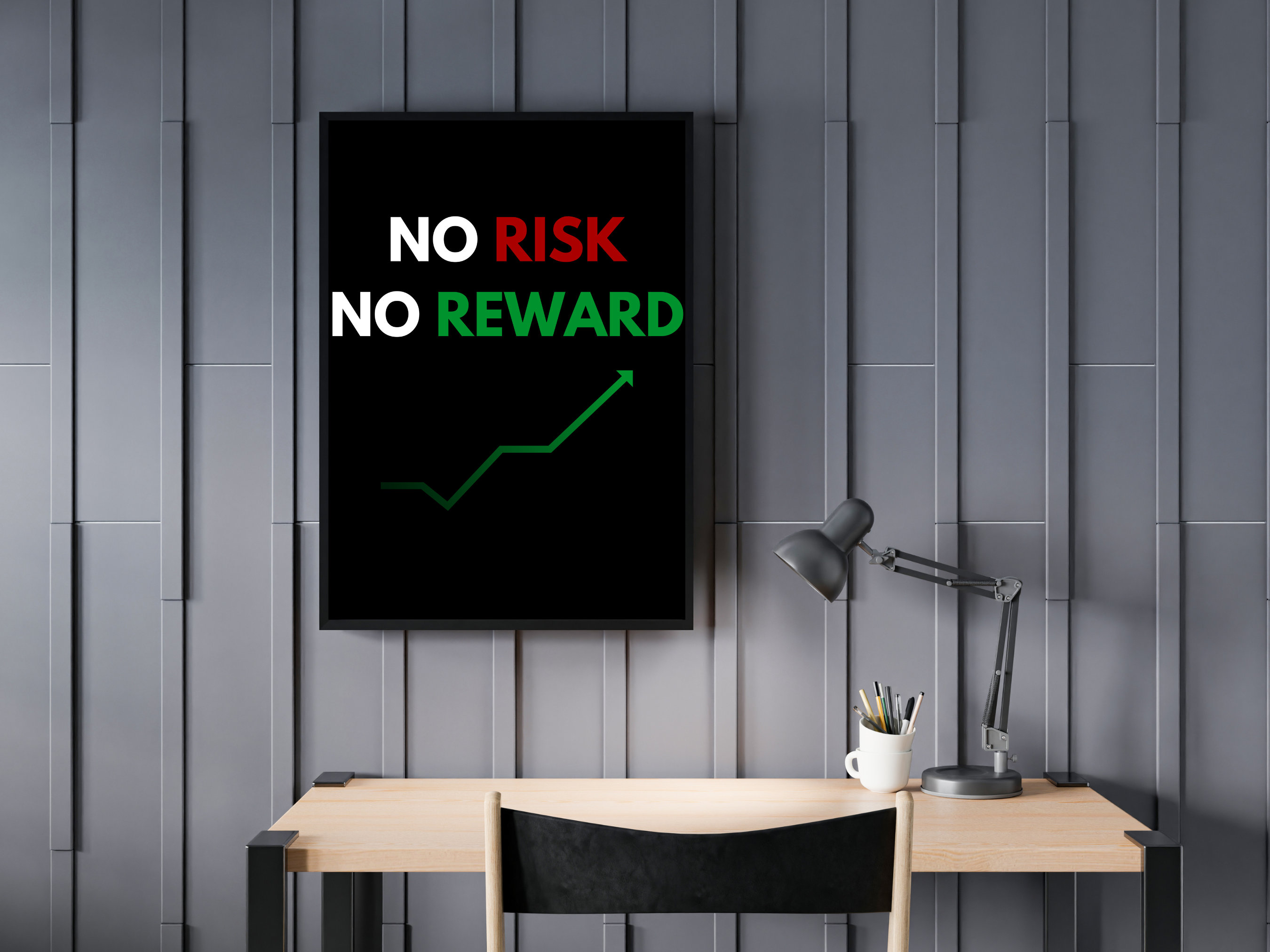 No Risk No Reward Poster, Money Poster, Investment Poster, Office Decor ...