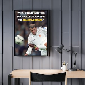 Zidane Poster, France, Football, Zinedine Zidane, World Cup, Soccer, Poster, Neymar, Ronaldo, Real Madrid, Messi, Football Poster