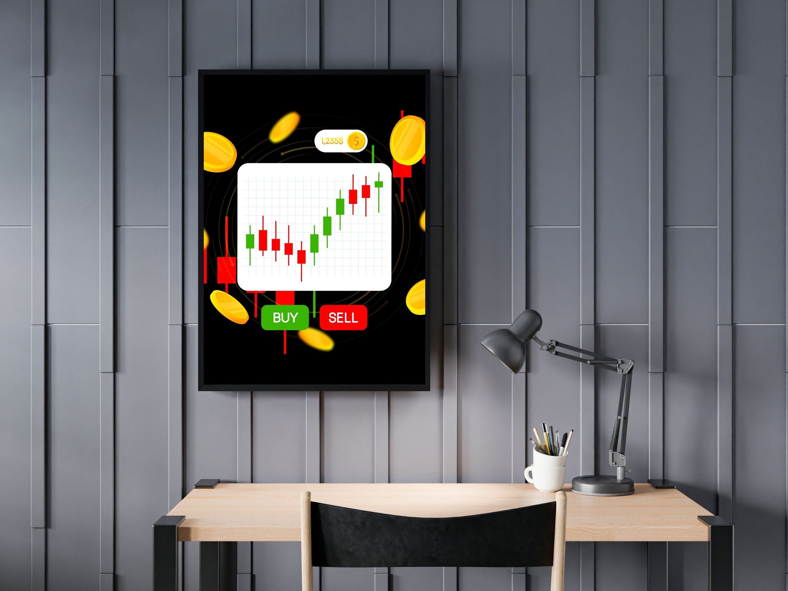 Trading Decor Trading Graph Poster, Trading Poster, Office Decor, Money Poster ...