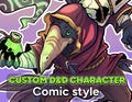 Custom DnD Character Commission \u2013 Comic-Style Fantasy OC Portrait \u2013 Digital RPG Character Art \u2013 Headshot, Half Body, Full Body product logo