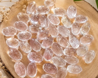 10pcs Mini Clear Quartz Shiva Lingam Crystals – Polished Healing Stone, Meditation Decor