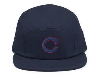Chicago Minimalist Design Embroidered Five Panel Cap Baseball Hat