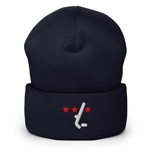 Washington Minimalist Design Embroidered Cuffed Beanie Hockey Hat