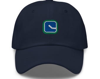 Vancouver Minimalist Design Embroidered Dad Hat Hockey Cap