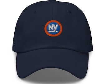New York II Minimalistisk Broderad Pappahatt Hockeykeps