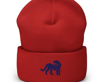 Florida Minimalist Design Embroidered Cuffed Beanie Hockey Hat