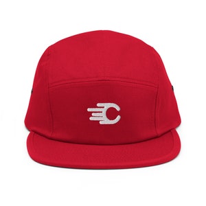 Calgary Minimalist Design Embroidered Five Panel Cap Hockey Hat