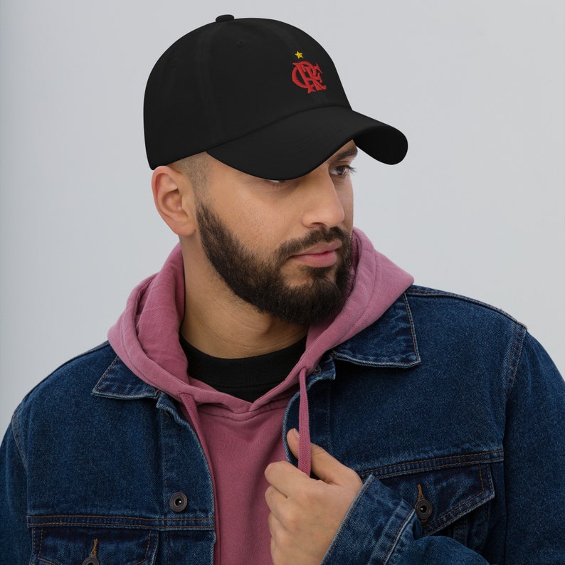 Flamengo Minimalist Design Emnroidered Dad Hat Soccer Football Cap