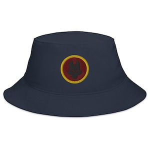 Roma Lupa Minimalist Design Embroidered Bucket Hat Soccer Football Cap