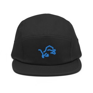 Detroit Minimalist Design Embroidered Five Panel Cap Football Hat