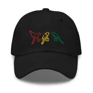 Amsterdam Three Little Birds Minimalist Design Embroidered Dad Hat Soccer Football Cap