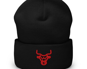 Chicago Minimalist Design Bordado Cuffed Beanie Chapéu de Basquete