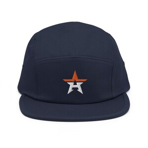 Houston Minimalist Design Embroidered Five Panel Cap Baseball Hat