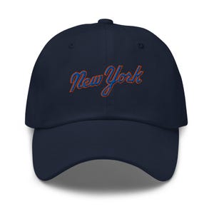 New York I Minimalist Design Embroidered Dad Hat Baseball Cap