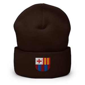 Blaugrana Minimalist Design Embroidered Cuffed Beanie Soccer Football Hat