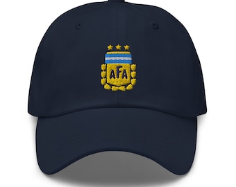 Gorra de fútbol con diseño minimalista bordada de los campeones del mundo de Argentina