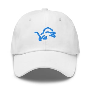 Detroit II Minimalist Design Embroidered Dad Hat Football Cap