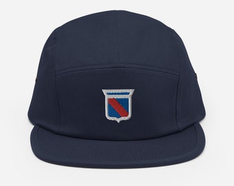 Gorra de hockey con cinco paneles bordados con diseño minimalista de Nueva York
