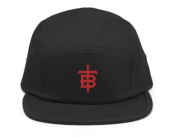 Gorra de fútbol con gorra de cinco paneles bordada con diseño minimalista de Tampa Bay