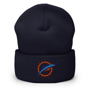 Miami Minimalist Design Embroidered Cuffed Beanie American Football Hat
