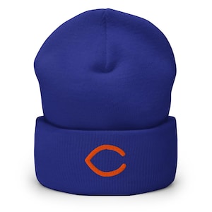 Chicago Minimalist Design Embroidered Cuffed Beanie American Football Hat