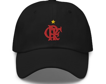Flamengo Minimalist Design Emnroidered Dad Hat Soccer Football Cap