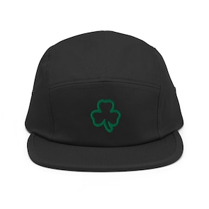 Boston Minimalist Design Embroidered Five Panel Cap Basketball Hat