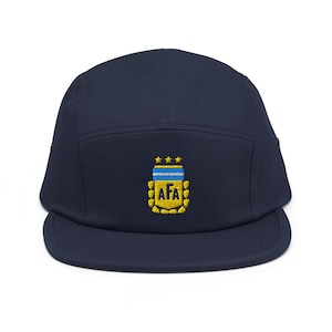Argentina Fútbol Minimalistisk Design Broderad Fem Panel Keps Fotbollskeps