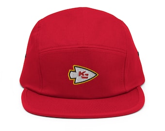 Kansas City Minimalist Design Embroidered Five Panel Cap Football Hat